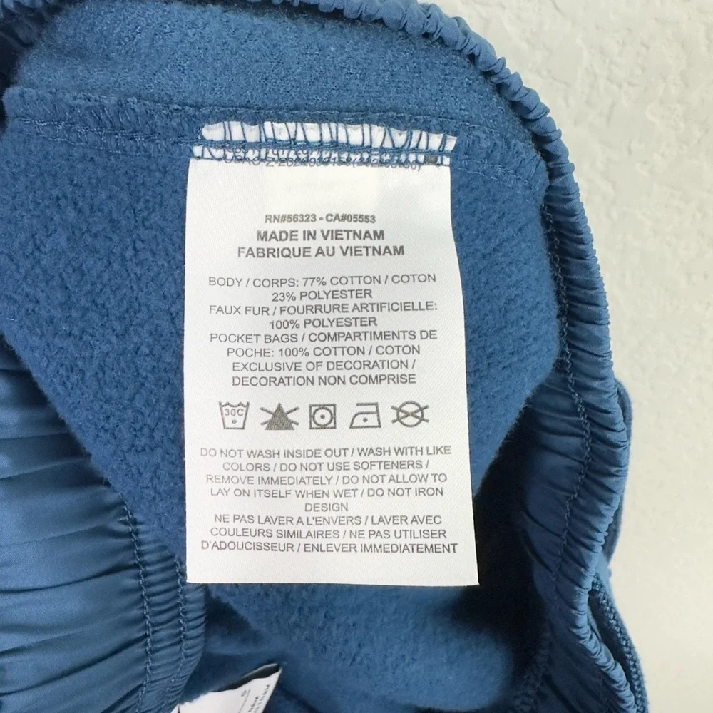 Nike Pants Girl L Blue Fleece Panel Elastic Waist Athletic Sports Casual Joggers